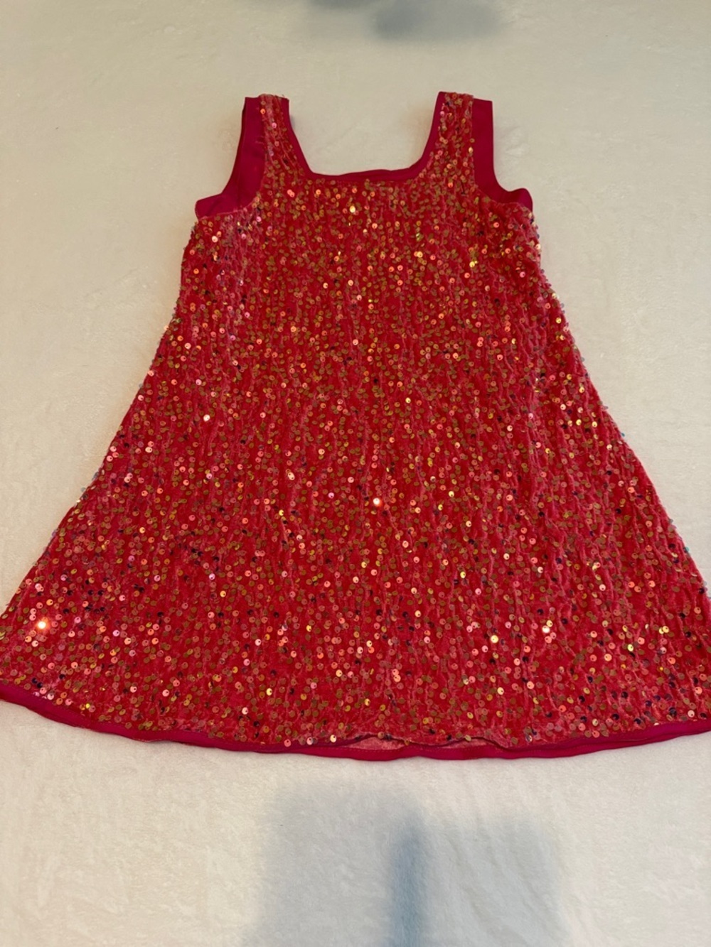 Welaken Sequin Hot Pink Sequined Party Dress